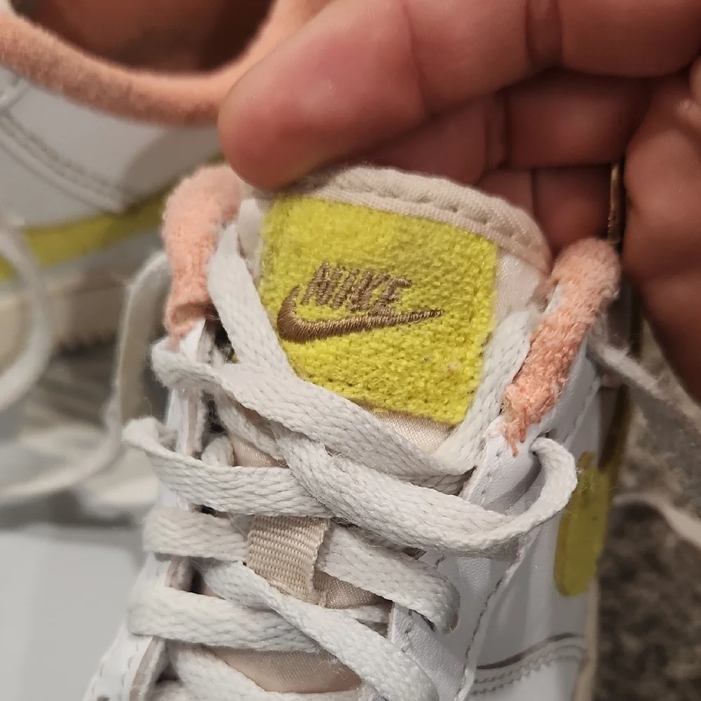 Nike Force 1 LV8 PS White and Yellow Sneakers